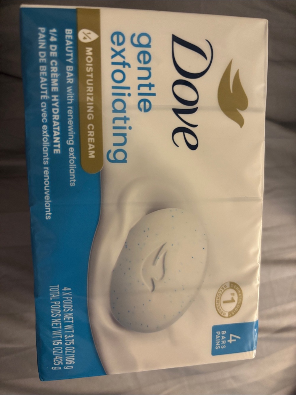 Dove Gentle Exfoliating Beauty Bar - White & Blue